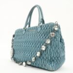 MIU MIU Matelasse Nappa Crystal Leather 2WAY Bag RN0958 Used - 图片 3