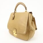 MIU MIU Leather 2Way Shoulder Bag Hand Bag Beige Used - 图片 3