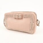 MIU MIU Leather Bijoux Shoulder Bag Crossbody Bag Pink Used - 图片 4