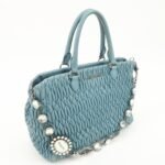 MIU MIU Matelasse Nappa Crystal Leather 2WAY Bag RN0958 Used - 图片 4