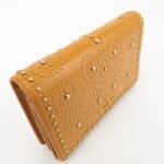 MIU MIU Leather Studs Chain Wallet Shoulder Bag Brown 5BP006 Used - 图片 4