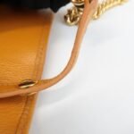 MIU MIU Leather Studs Chain Wallet Shoulder Bag Brown 5BP006 Used - 图片 7