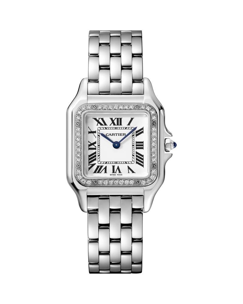 PANTHERE DE CARTIER, MEDIUM, STEEL, DIAMONDS