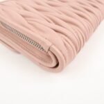 MIU MIU Matelasse Leather Tri-fold Wallet Pink Used - 图片 8