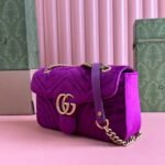 GG Velvet Small Marmont shoulder bag - 图片 3