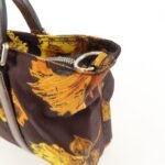 PRADA Triangle Logo 2Way Hand Bag Shoulder Bag Brown Yellow BN1052 Used - 图片 15