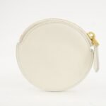 PRADA Triangle Logo Saffiano Leather Coin Case White 1MM006 Used - 图片 2