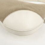 PRADA Logo Canvas Leather Shoulder Bag Hand Bag Beige White BR3429 - 图片 14