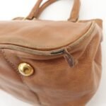 PRADA Logo Leather Ribbon 2Way Bag Hand Bag Brown BN2245 Used - 图片 13