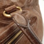 PRADA Logo Leather 2Way Bag Tote Bag Shoulder Bag Brown BL0727 Used - 图片 12