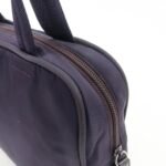 PRADA Triangle Logo Leather Nylon Hand Bag Purple B8495 - 图片 15