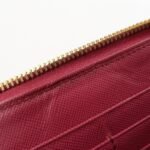 PRADA Logo Saffiano Leather Round Zippy Long Wallet Pink 1M0506 Used - 图片 21