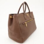 PRADA  Vitello Daino Leather 2Way Tote Bag Shoulder Bag BN2545 Used - 图片 4