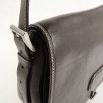 PRADA Logo Leather Shoulder Bag Crossbody Bag Brown - 图片 16