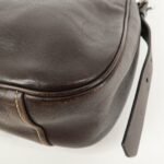 PRADA Logo Leather Shoulder Bag Crossbody Bag Brown - 图片 14
