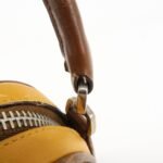 PRADA Leather Shoulder Bag Hand Bag Bi-color Mustard Brown Used - 图片 9