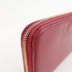 PRADA Logo Saffiano Leather Round Zippy Long Wallet Pink 1M0506 Used - 图片 11