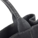 PRADA Canapa Mini Canvas 2Way Bag Hand Bag Shoulder Bag Black 1BG439 Used - 图片 8