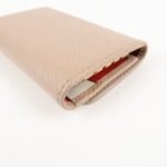 PRADA Logo Leather 4 Rings Key Case Key Holder Beige 1PG004 Used - 图片 9
