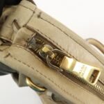 PRADA Triangle Logo VITELLOSHINE Leather 2Way Bag Beige BN1921 - 图片 16