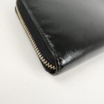 PRADA Logo Saffiano Vernis Leather Round Zipper Long Wallet 1ML506 Used - 图片 8