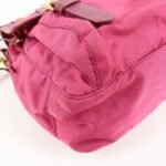PRADA Nylon Saffiano Leather Flap Messenger Shoulder Bag Pink BT0697 Used - 图片 10