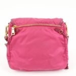 PRADA Nylon Saffiano Leather Flap Messenger Shoulder Bag Pink BT0697 Used - 图片 2