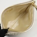 MIU MIU Matelasse Leather Pouch Silk Eye Mask Gold Used - 图片 12