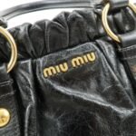 MIU MIU Patent Leather 2Way Tote Bag Shoulder Bag Black RT0383 - 图片 19