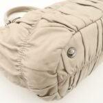 PRADA Leather 2WAY Bag Hand Bag Shoulder Bag Ivory BN1789 - 图片 15