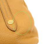 PRADA Logo Leather Chain Shoulder Bag Boston Bag Hand Bag Camel BL0692 Used - 图片 4