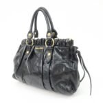 MIU MIU Patent Leather 2Way Tote Bag Shoulder Bag Black RT0383 - 图片 3