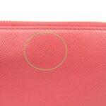 PRADA Logo Saffiano Leather Round Zippy Long Wallet Pink 1M0506 - 图片 6