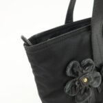 PRADA Nylon Leather Hand Bag Black Gold Hardware 1BA084 - 图片 13
