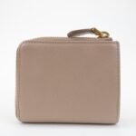 PRADA Logo Saffiano Leather Zippy Coin Case Pink Beige 1ML025 Used - 图片 2