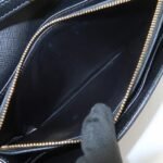 PRADA Saffiano Leather Shoulder Wallet Shoulder Bag Black BT1019 - 图片 22
