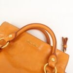 MIU MIU Leather 2Way Bag Hand Bag Shoulder Bag Orange RT0438 - 图片 7