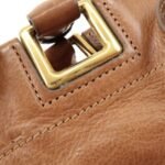PRADA Logo Leather Ribbon 2Way Bag Hand Bag Brown BN2245 Used - 图片 19