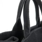 PRADA Canapa Mini Canvas 2Way Hand Bag Tote Bag Black 1BG439 Used - 图片 9