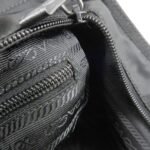 PRADA Triangle Logo Nylon Leather Shoulder Bag Silver HDW Black Used - 图片 19