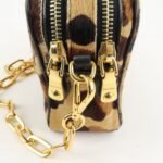 MIU MIU Unborn Calf Leather Shoulder Bag Beige Brown Used - 图片 20