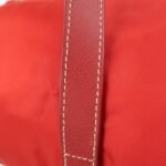 PRADA Triangle Logo Nylon Leather 2Way Shoulder Bag Hand Bag Red Used - 图片 7