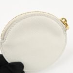 PRADA Triangle Logo Saffiano Leather Coin Case White 1MM006 Used - 图片 14