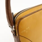 PRADA Leather Shoulder Bag Hand Bag Bi-color Mustard Brown Used - 图片 15