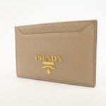 PRADA Leather Card Case Card Holder Beige 1MC208 - 图片 3