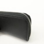 PRADA Saffiano Leather Round Zippy Key Case Black 2PG604 Used - 图片 10