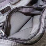 PRADA Set of 2 Leather Nylon Pouch Cosmetic Pouch Gray Khaki Used - 图片 12