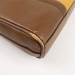 PRADA Leather Shoulder Bag Hand Bag Bi-color Mustard Brown Used - 图片 13