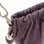 PRADA Ribbon Leather Shoulder Bag Hand Bag Purple Used - 图片 16