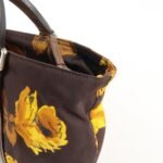 PRADA Triangle Logo 2Way Hand Bag Shoulder Bag Brown Yellow BN1052 Used - 图片 17